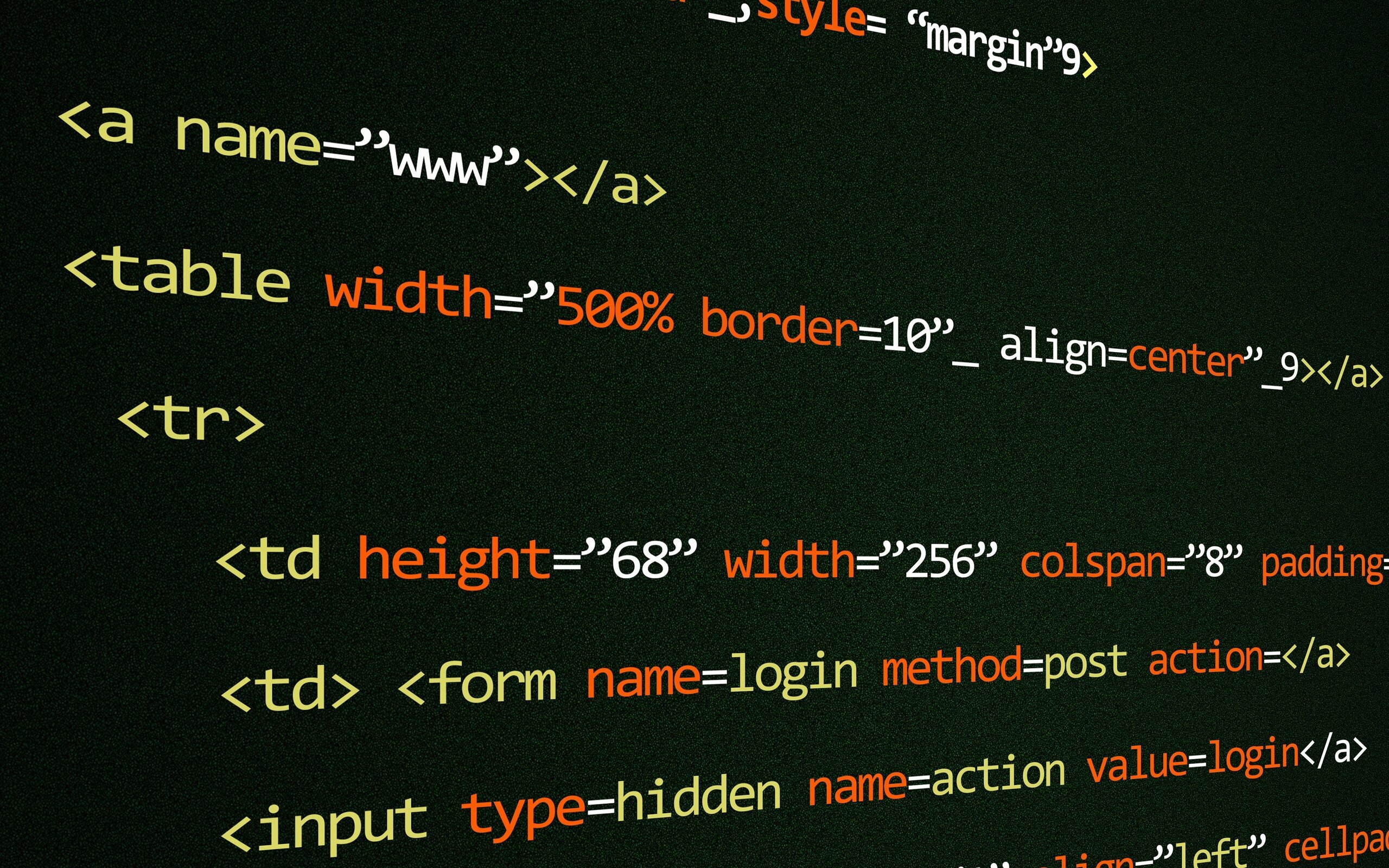 Laptop with html code on the screen