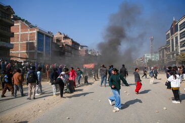 Bombs dropping somewhere in the middle east