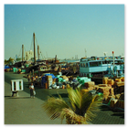 Local boats at Dubai, UAE waterfront 1992