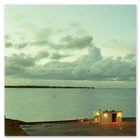 Photo at sunset pier side on Diego Garcia 1991