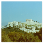 Closer photo of greek ruins in Athens, Greece 1983
