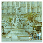 Water fountain statue in Nice, France 1985