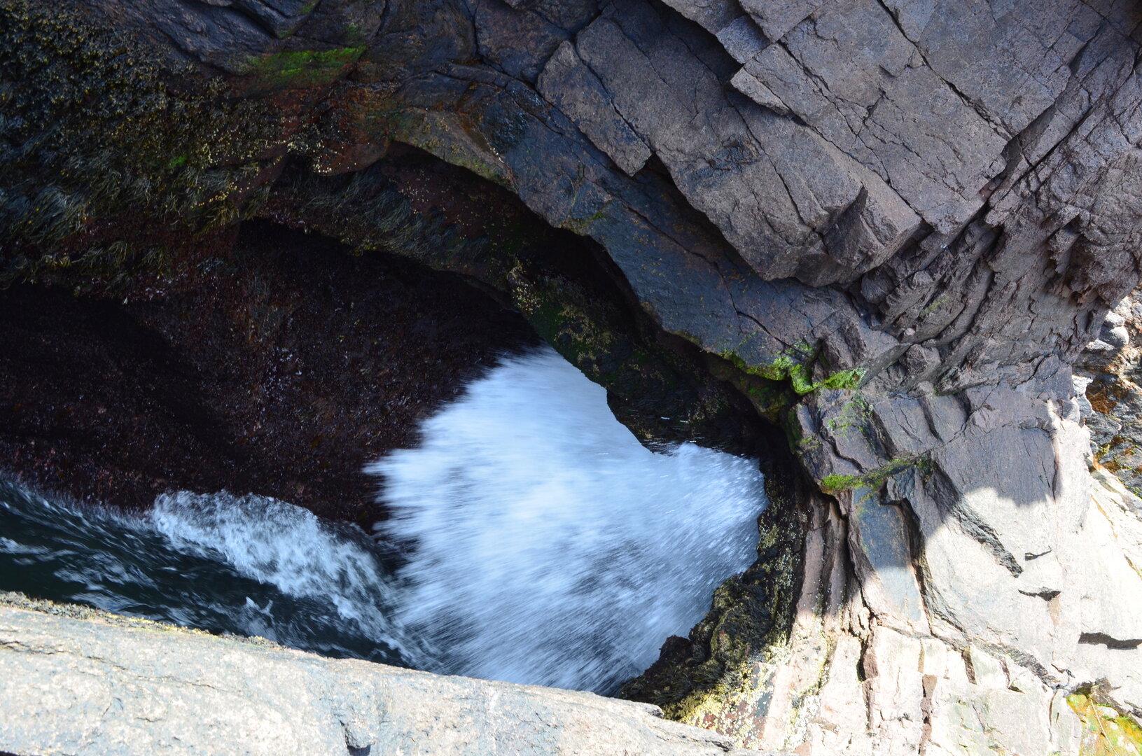 Ocean blow hole at Acadia National Park, Maine